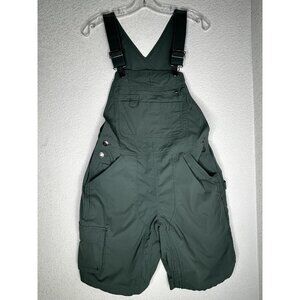 Duluth Trading Heirloom Gardening Short Overalls Womens XS Green Ripstop Stretch